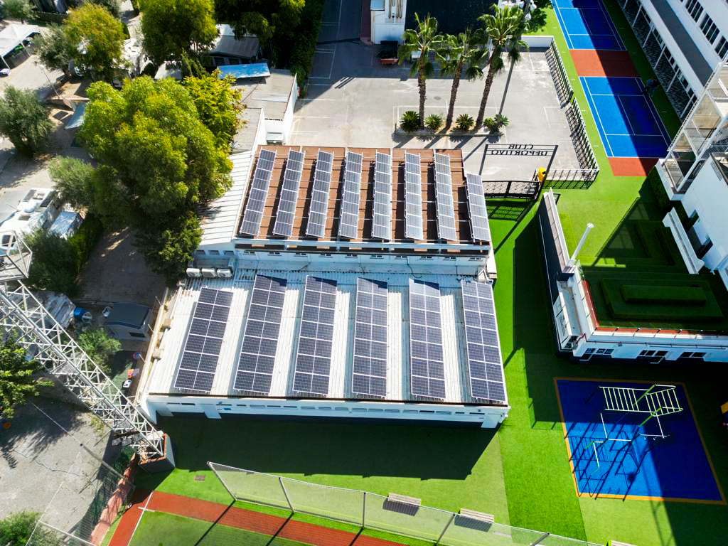 Improvements to photovoltaic panel installations Lope de Vega School