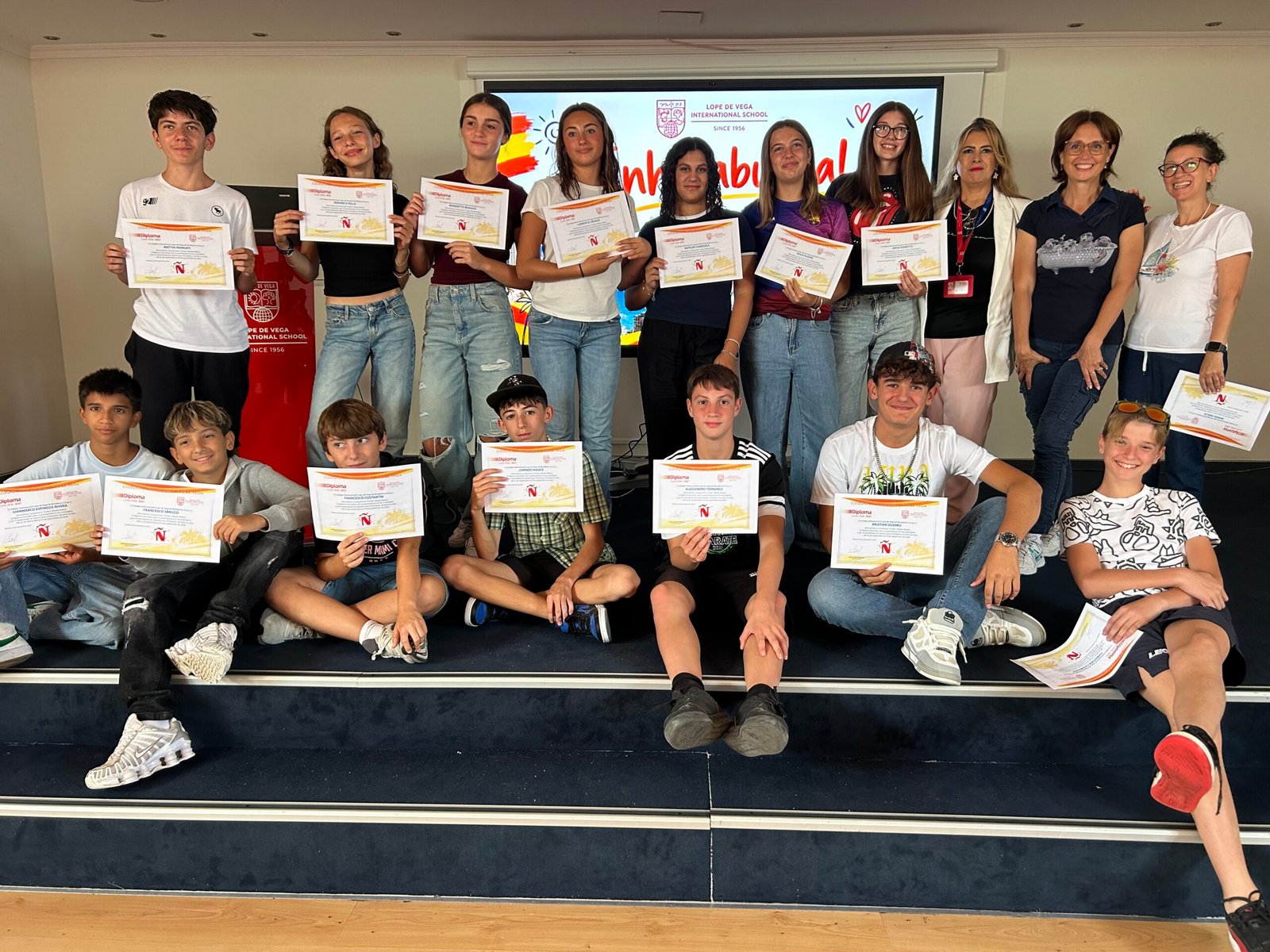 International students sharing an educational experience
